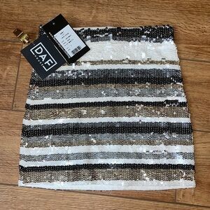 Pink jewel sequence mini skirt by flowers by Zoe size large